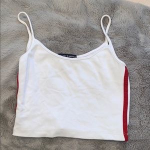 brandy white tank w red detail